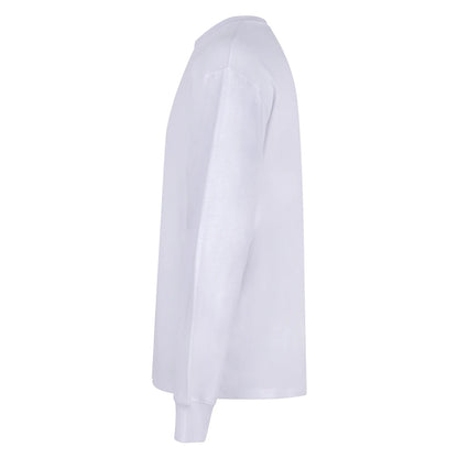White - Side - Anthem Mens Headline Heavy Long-Sleeved T-Shirt