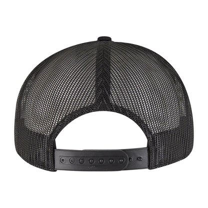 Black - Back - Flexfit Yupoong 7 Panel Trucker Cap