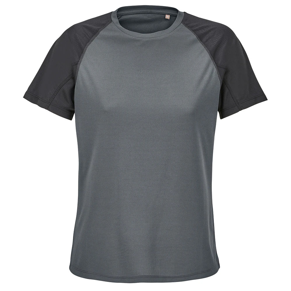 Black-Charcoal - Front - SOLS Womens-Ladies Performance Ripstop T-Shirt