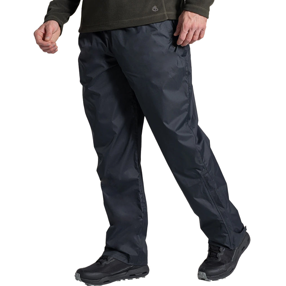 Black - Side - Craghoppers Expert Mens Packable Over Trousers