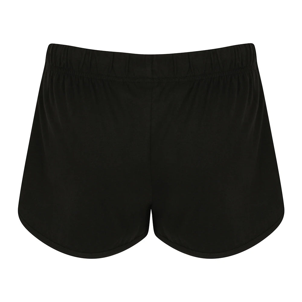 Black - Back - SF Womens-Ladies Retro Shorts