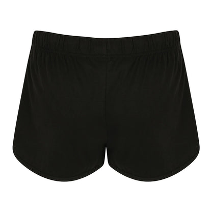 Black - Back - SF Womens-Ladies Retro Shorts