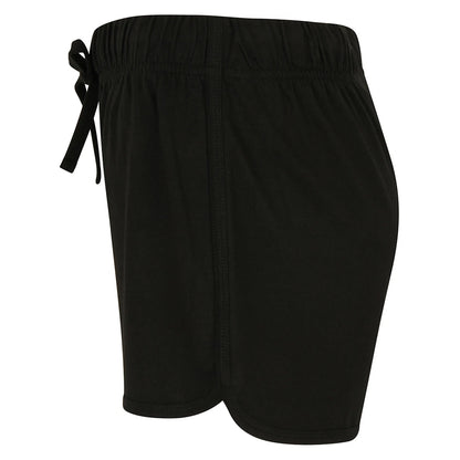 Black - Side - SF Womens-Ladies Retro Shorts