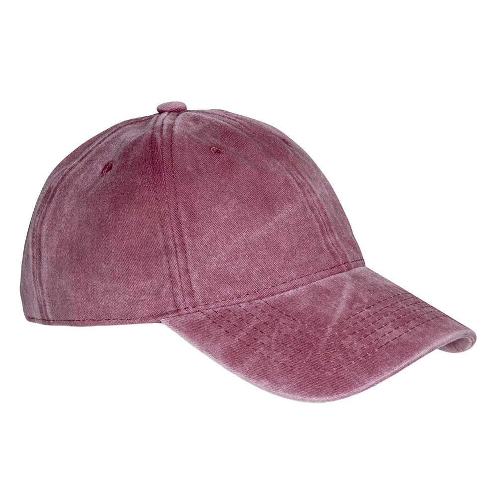 Vintage Red - Front - Result Headwear Core Cotton Baseball Cap