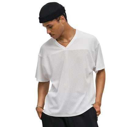 White - Side - SOLS Unisex Adult Nino V Neck T-Shirt