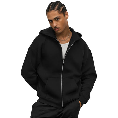 Black - Pack Shot - SOLS Unisex Adult Jelo Full Zip Hoodie