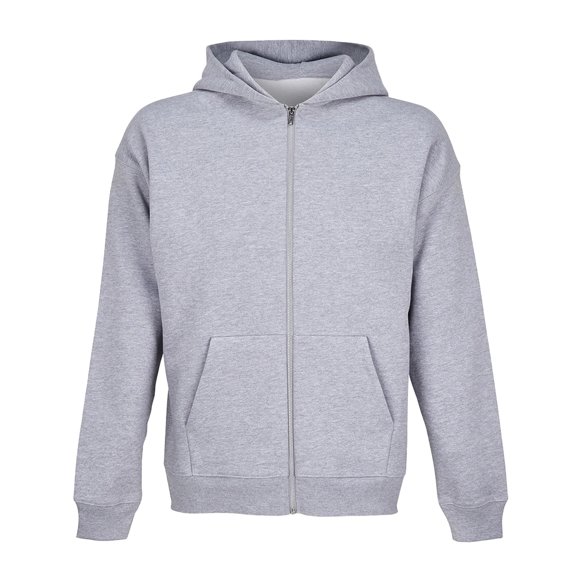 Grey Marl - Front - SOLS Unisex Adult Jelo Full Zip Hoodie