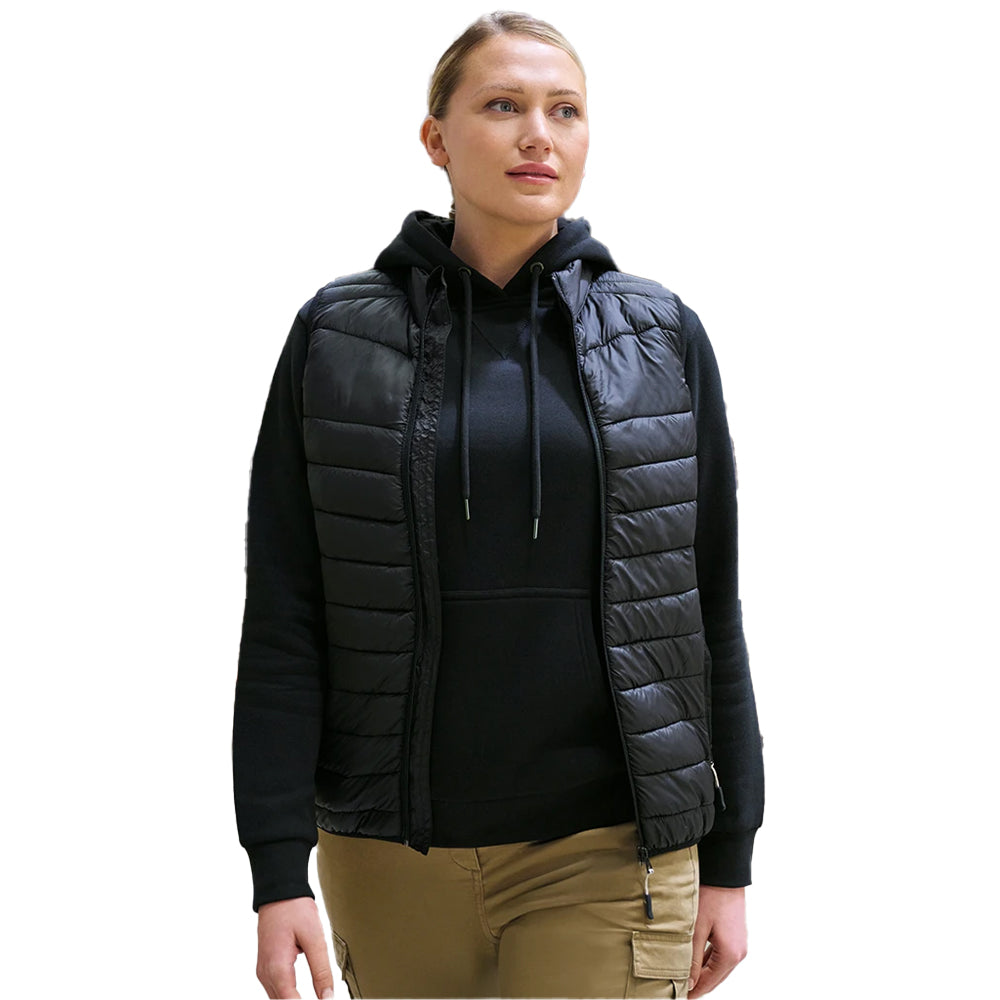 Black - Front - Brook Taverner Womens-Ladies Skyline Core Padded Gilet