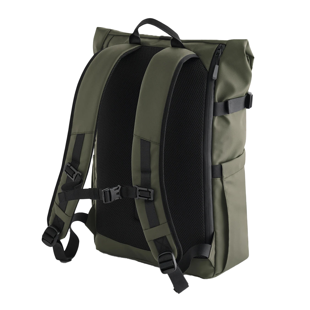 Olive - Back - Bagbase Everyday Roll Up Backpack
