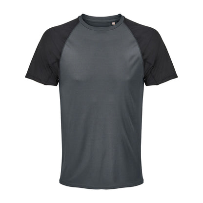 Black-Charcoal - Front - SOLS Unisex Adult Performance Ripstop T-Shirt