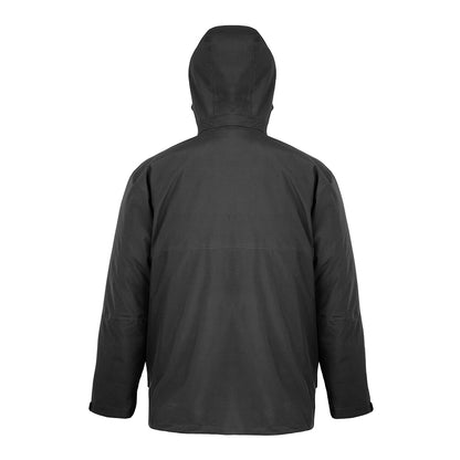 Black - Back - Result Recycled Mens 3 in 1 Ripstop Jacket