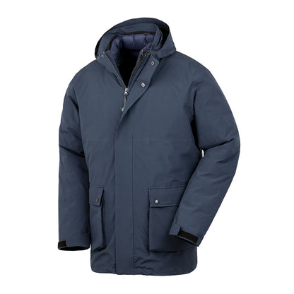 Navy - Front - Result Recycled Mens 3 in 1 Ripstop Jacket
