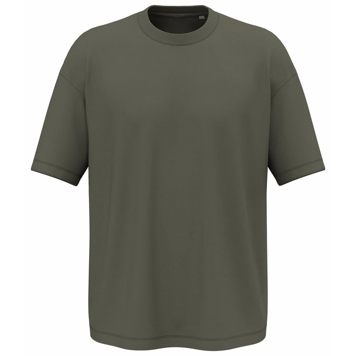 Organic Khaki - Front - Native Spirit Mens Oversized T-Shirt