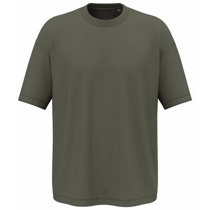 Organic Khaki - Front - Native Spirit Mens Oversized T-Shirt