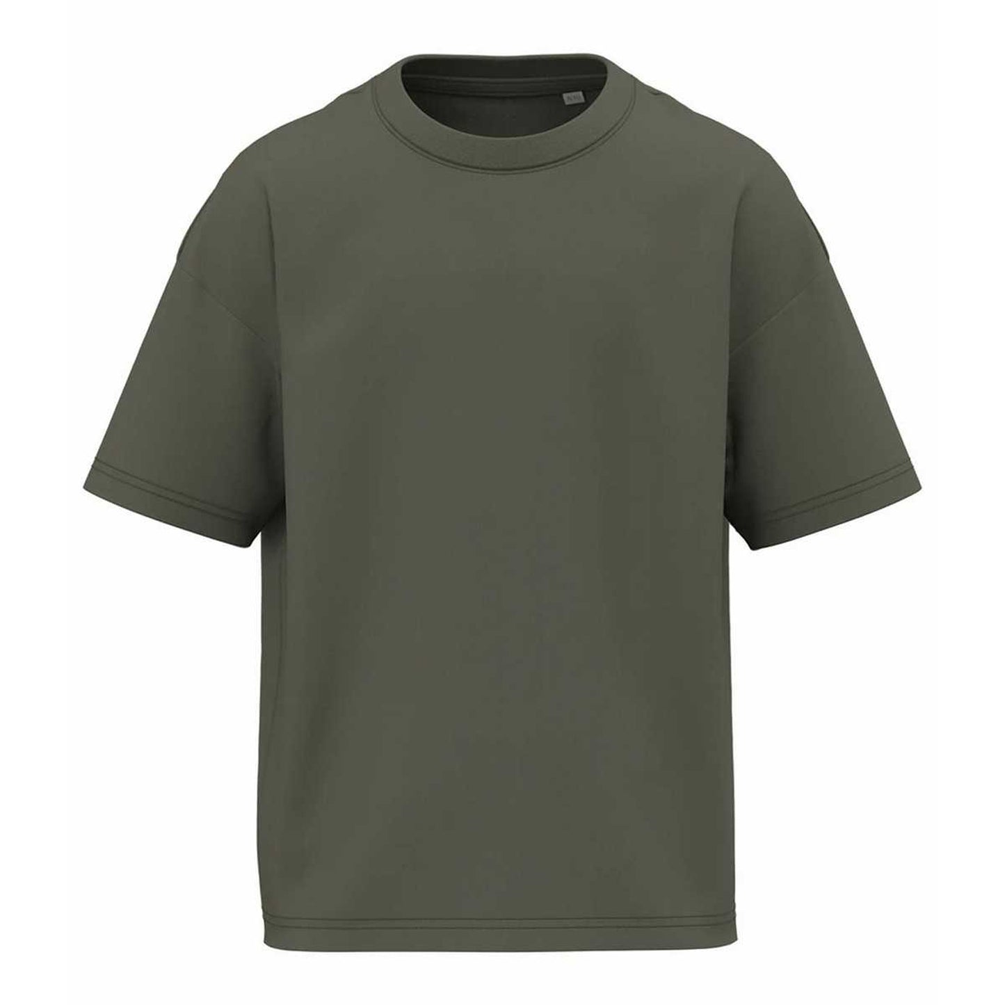 Organic Khaki - Front - Native Spirit Childrens-Kids Oversized T-Shirt