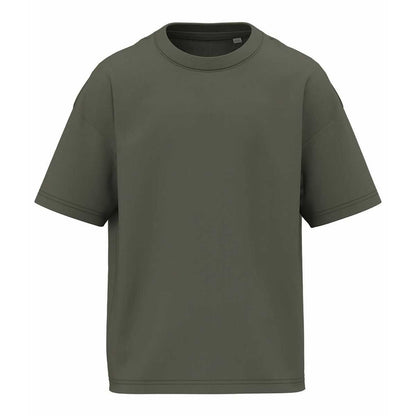 Organic Khaki - Front - Native Spirit Childrens-Kids Oversized T-Shirt