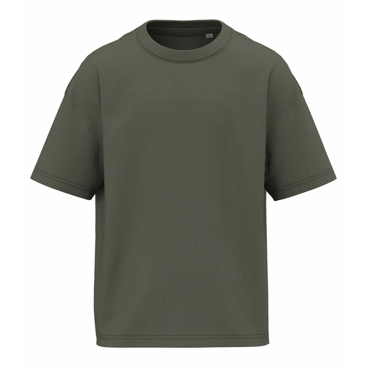 Organic Khaki - Front - Native Spirit Childrens-Kids Oversized T-Shirt