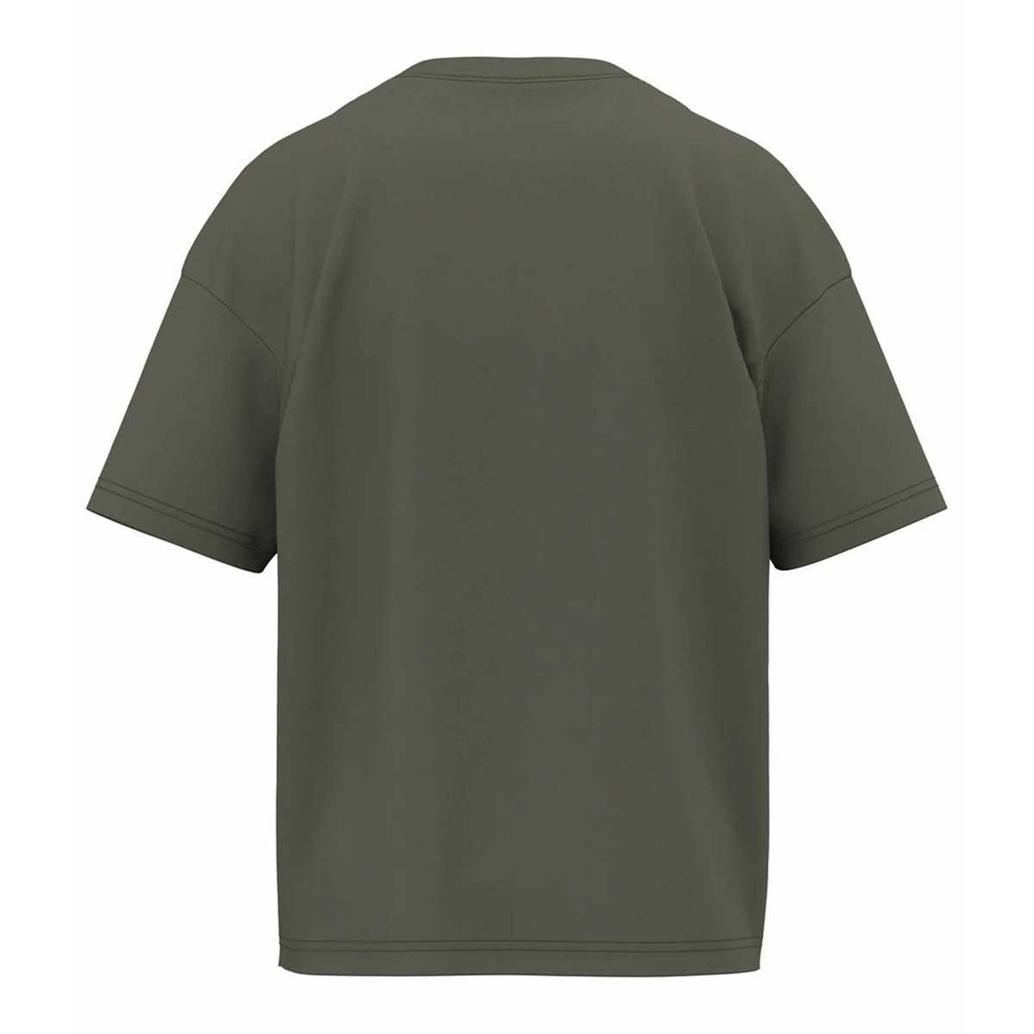 Organic Khaki - Back - Native Spirit Childrens-Kids Oversized T-Shirt