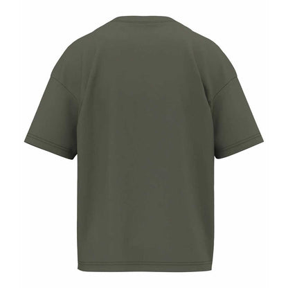 Organic Khaki - Back - Native Spirit Childrens-Kids Oversized T-Shirt