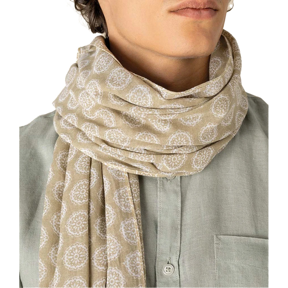 Sand - Back - Spasso Medallion Cotton Scarf