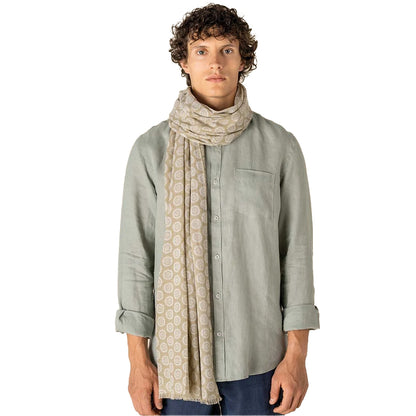 Sand - Side - Spasso Medallion Cotton Scarf