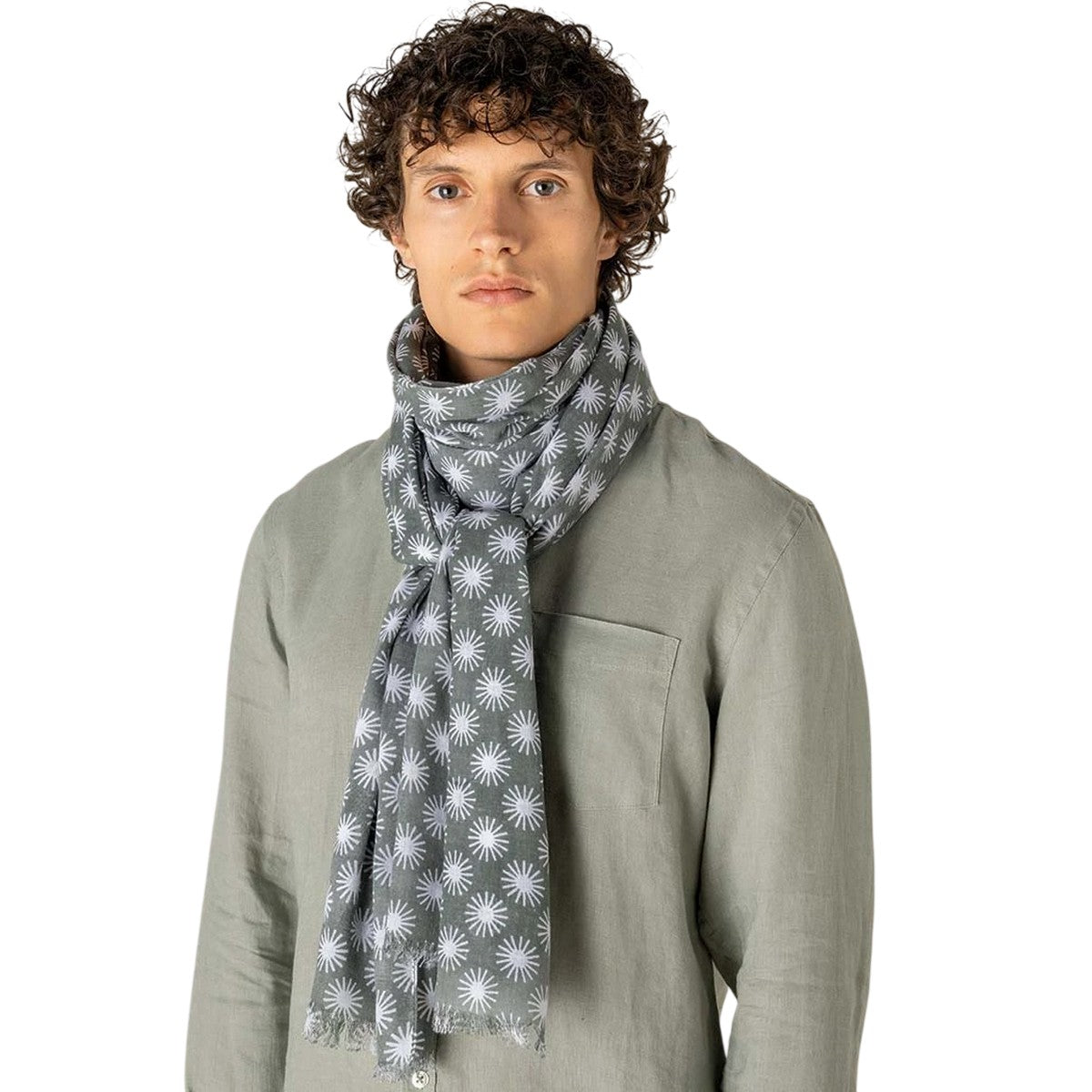 Green - Back - Spasso Sunburst Scarf
