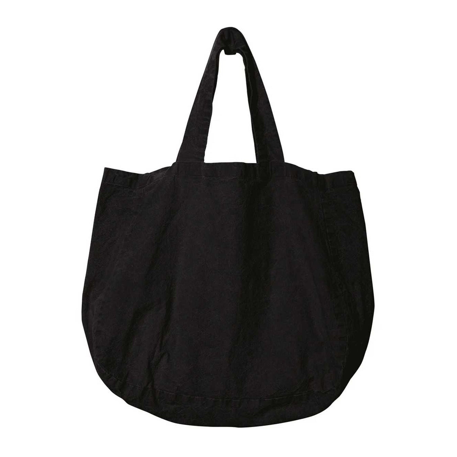 Black - Front - Spasso Linen Shopper Bag