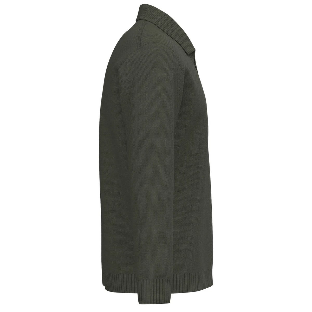 Organic Khaki - Side - Spasso Mens Polo Neck Jumper