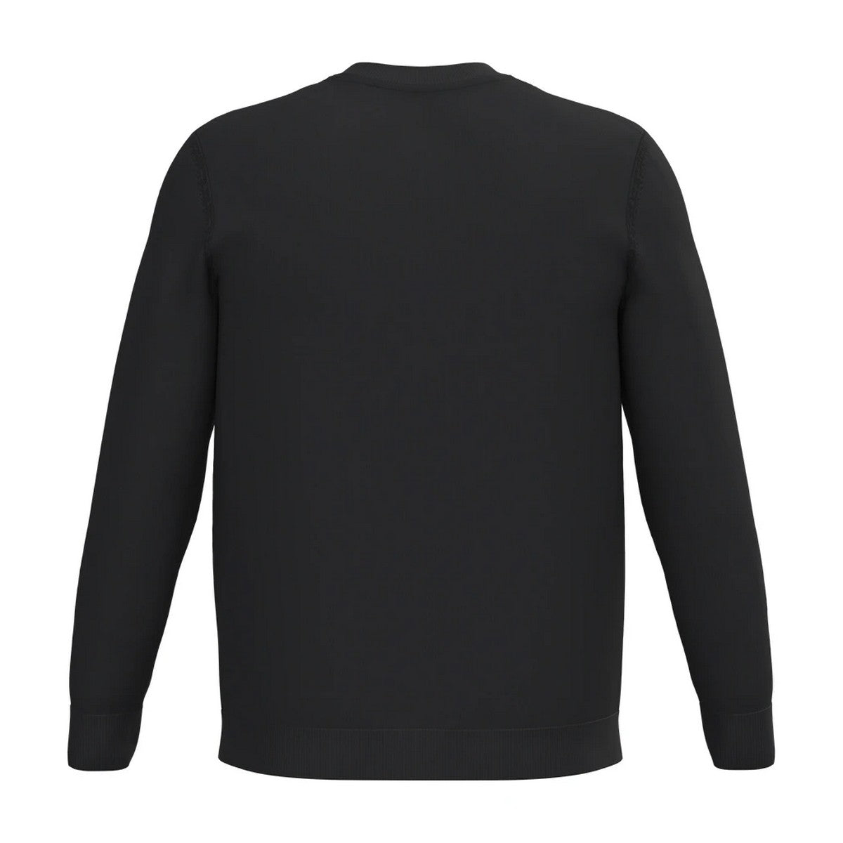 Black - Back - Spasso Mens Round Neck Jumper