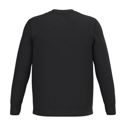 Black - Back - Spasso Mens Round Neck Jumper