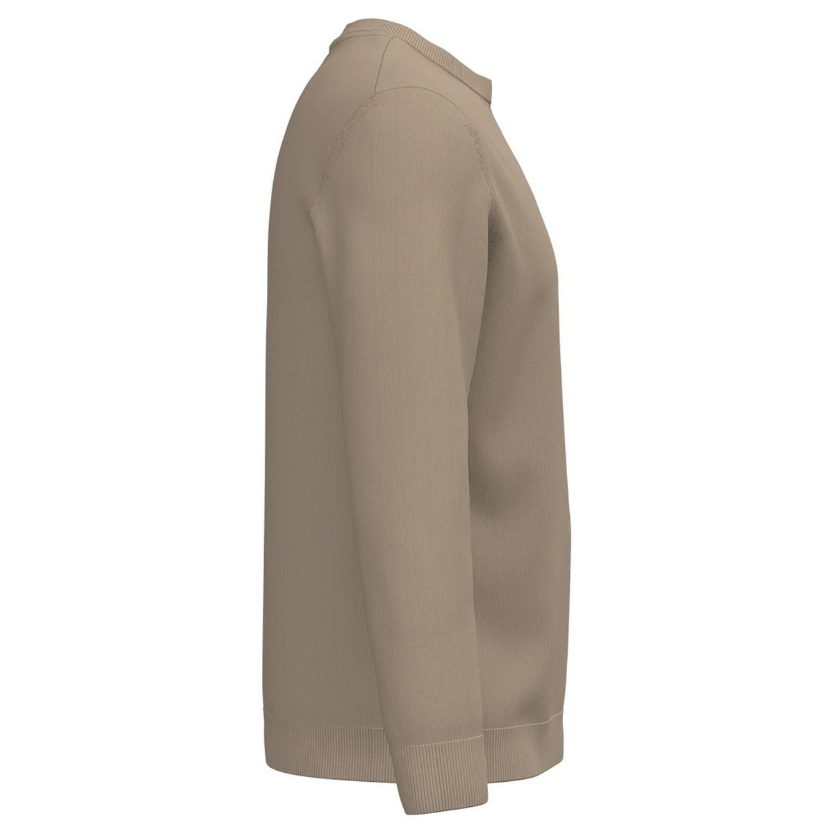 Wet Sand - Side - Spasso Mens Round Neck Jumper