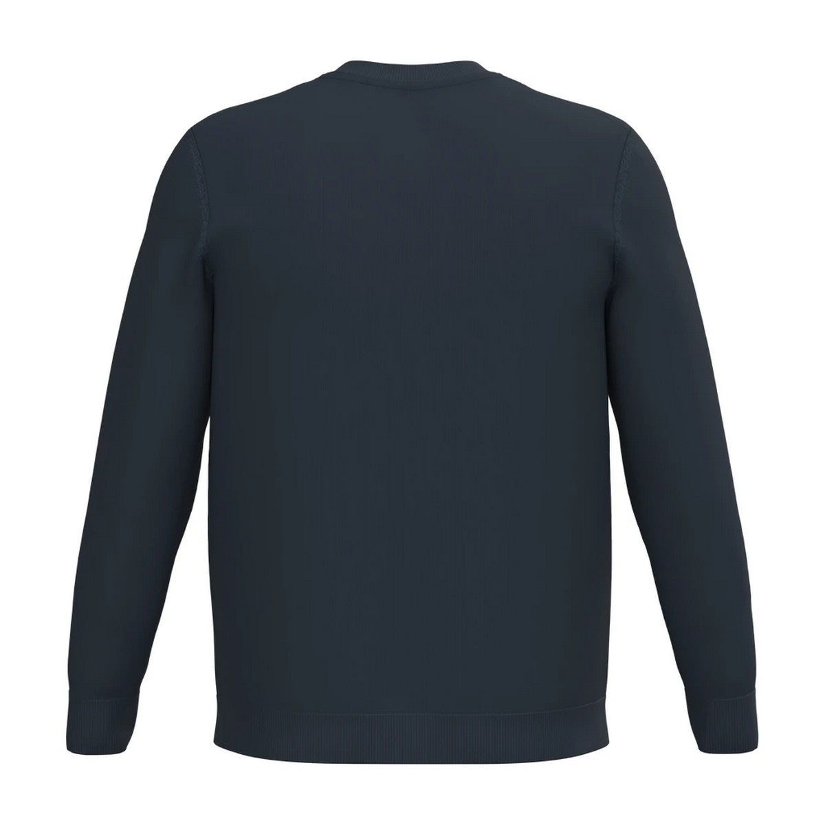 Navy - Back - Spasso Mens Round Neck Jumper