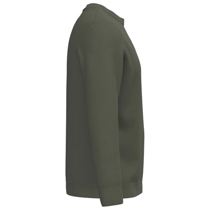 Organic Khaki - Side - Spasso Mens Round Neck Jumper