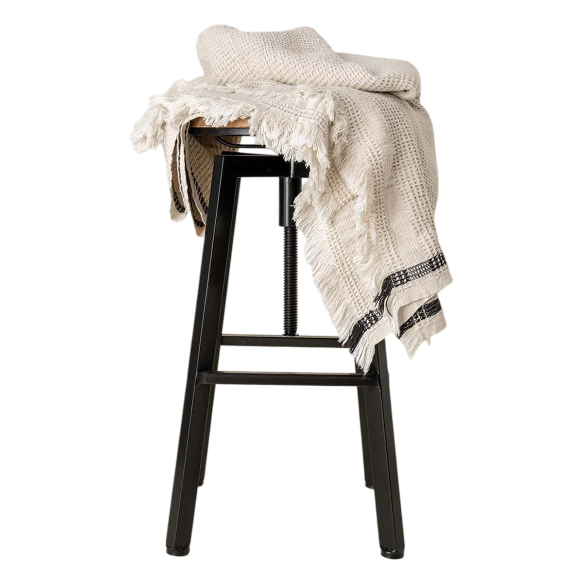 Pampas Beige - Back - Spasso Honeycomb Stripes Fouta