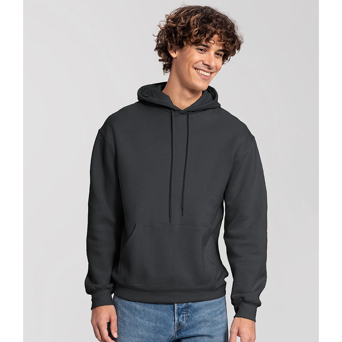 Light Graphite - Lifestyle - Fruit of the Loom Unisex Adult Iconic Premium Hooded Sweatshirt