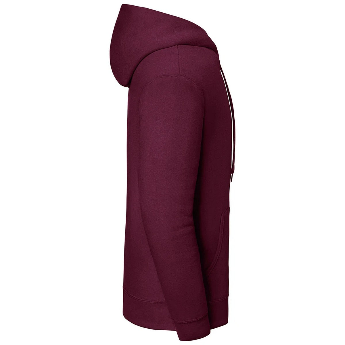 Burgundy - Side - Fruit of the Loom Unisex Adult Iconic Premium Hooded Sweatshirt