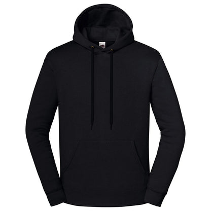 Black - Front - Fruit of the Loom Unisex Adult Iconic Premium Hooded Sweatshirt