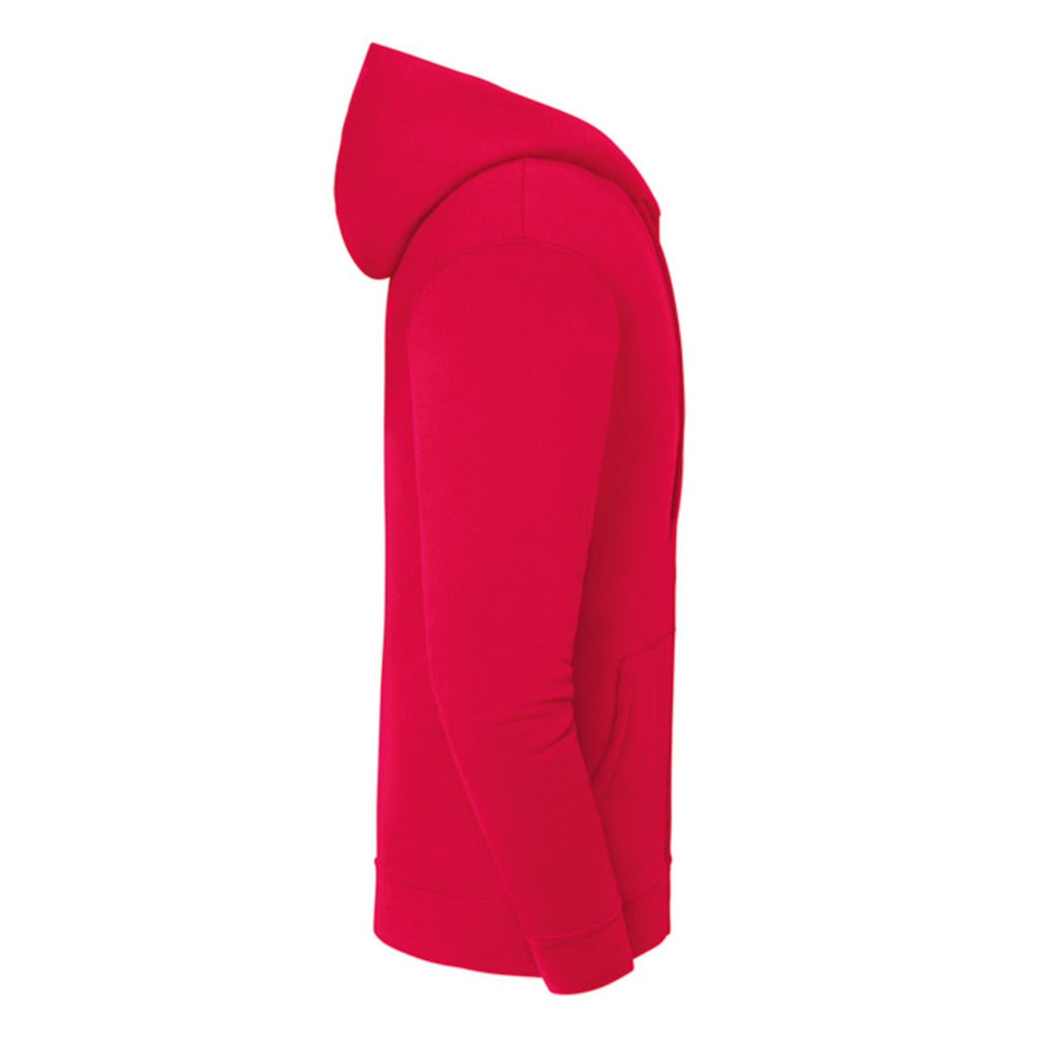 Red - Side - Fruit of the Loom Mens Iconic Premium Hooded Sweat Jacket