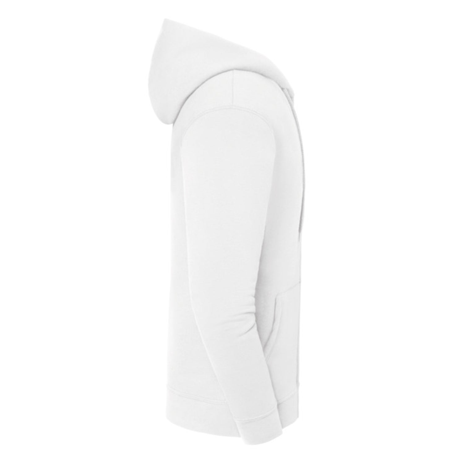 White - Side - Fruit of the Loom Mens Iconic Premium Hooded Sweat Jacket