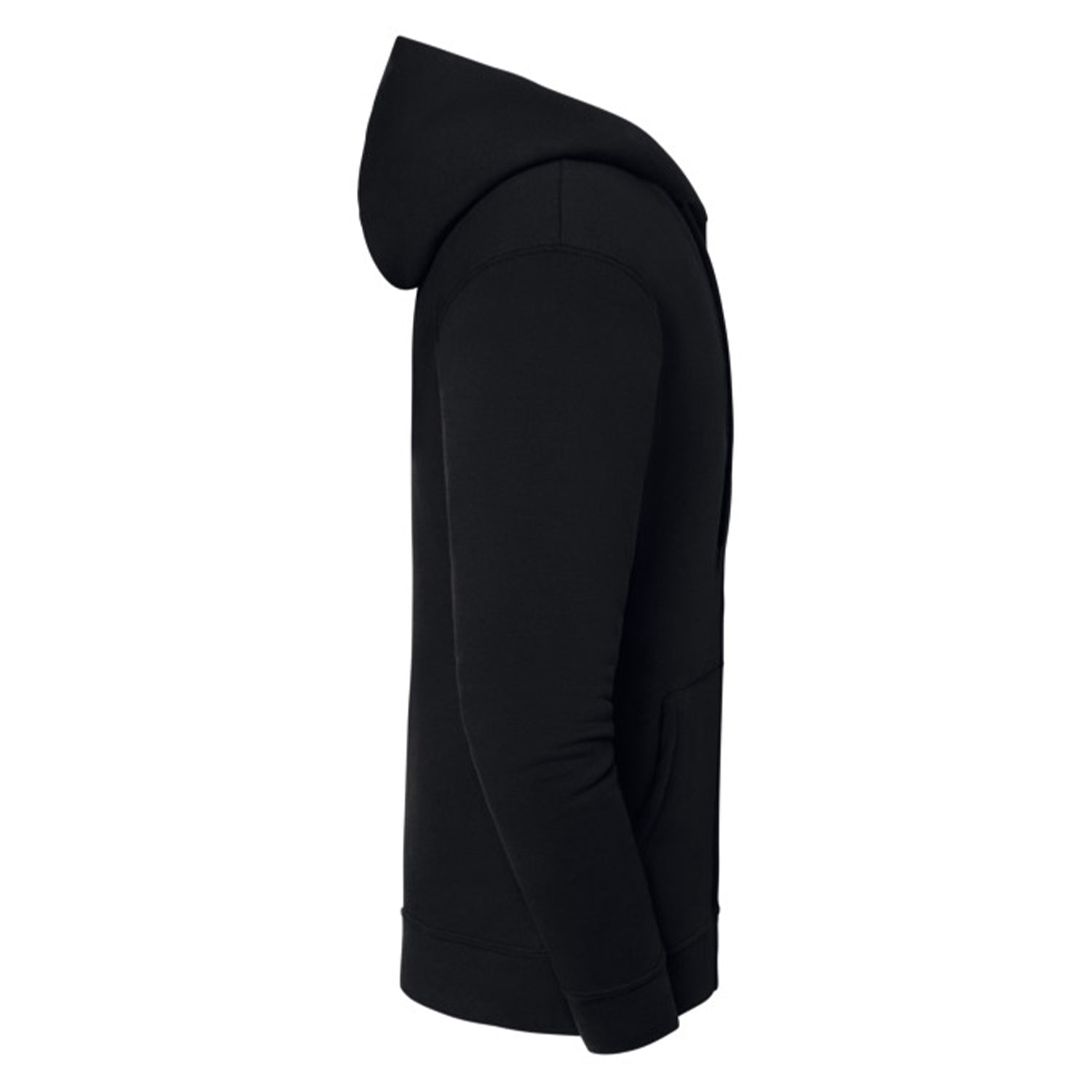 Black - Side - Fruit of the Loom Mens Iconic Premium Hooded Sweat Jacket