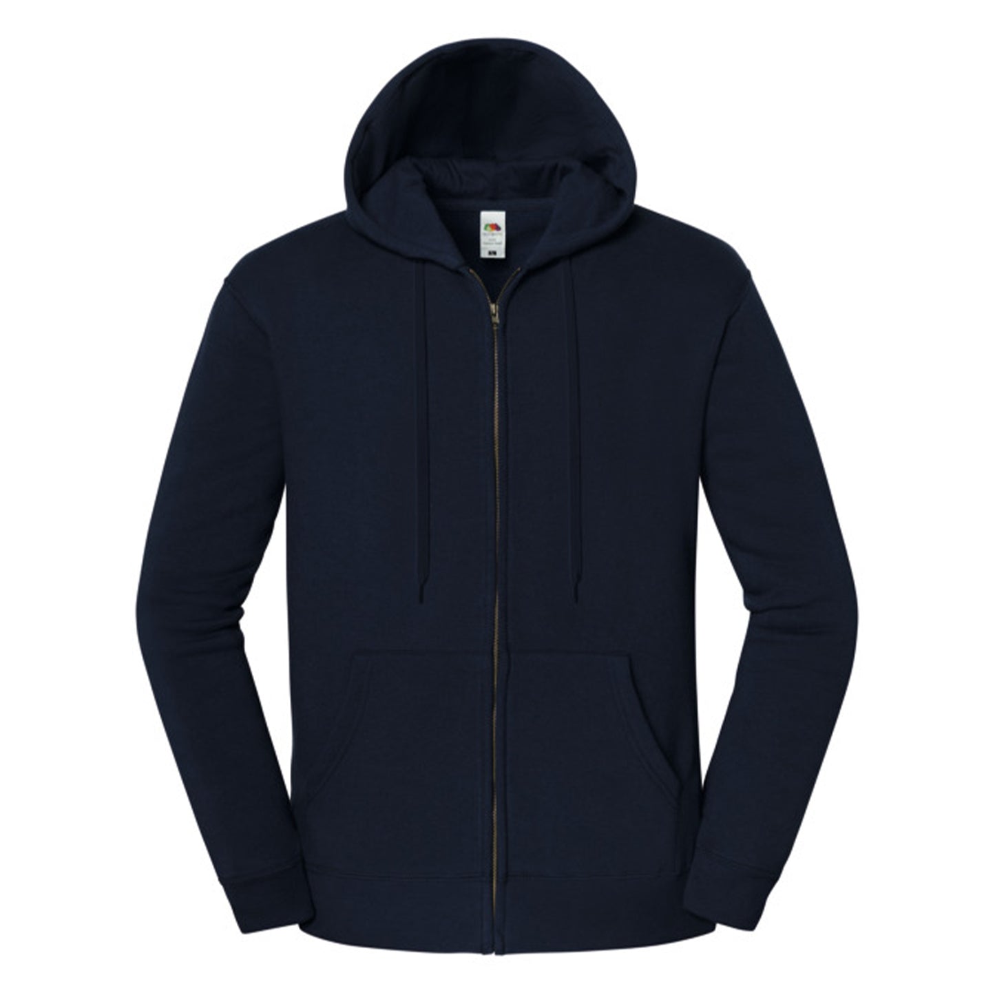 Deep Navy - Front - Fruit of the Loom Mens Iconic Premium Hooded Sweat Jacket