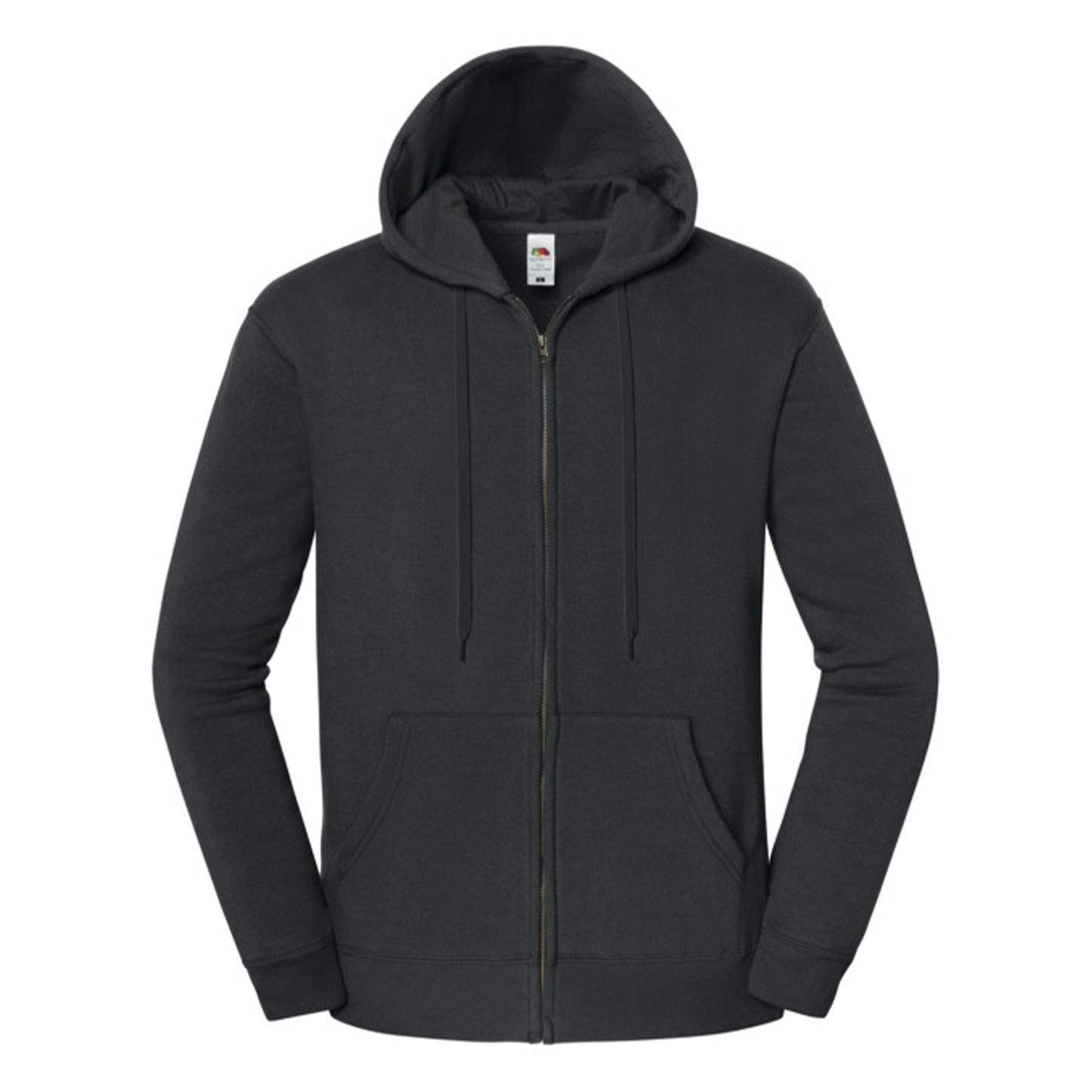 Light Graphite - Front - Fruit of the Loom Mens Iconic Premium Hooded Sweat Jacket