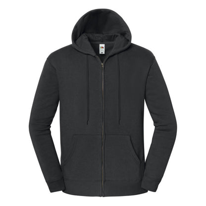 Light Graphite - Front - Fruit of the Loom Mens Iconic Premium Hooded Sweat Jacket