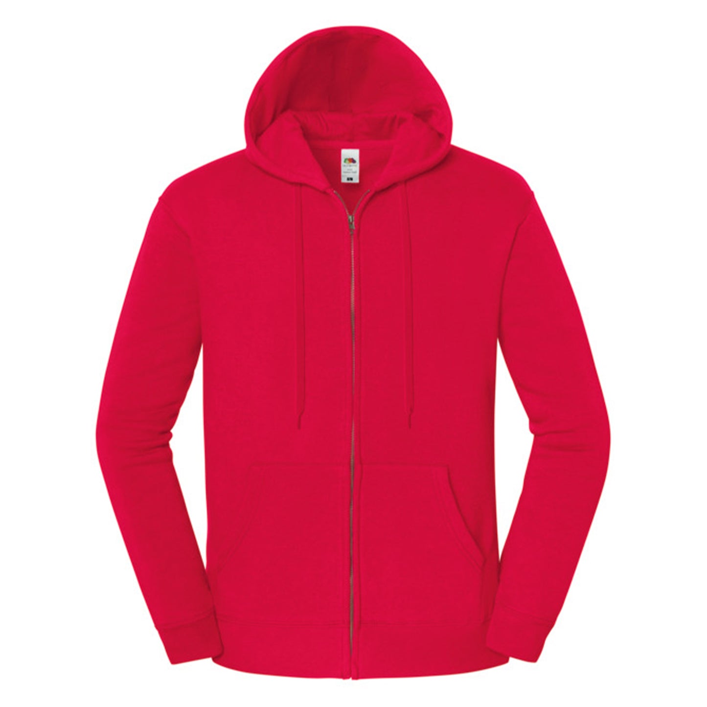 Red - Front - Fruit of the Loom Mens Iconic Premium Hooded Sweat Jacket
