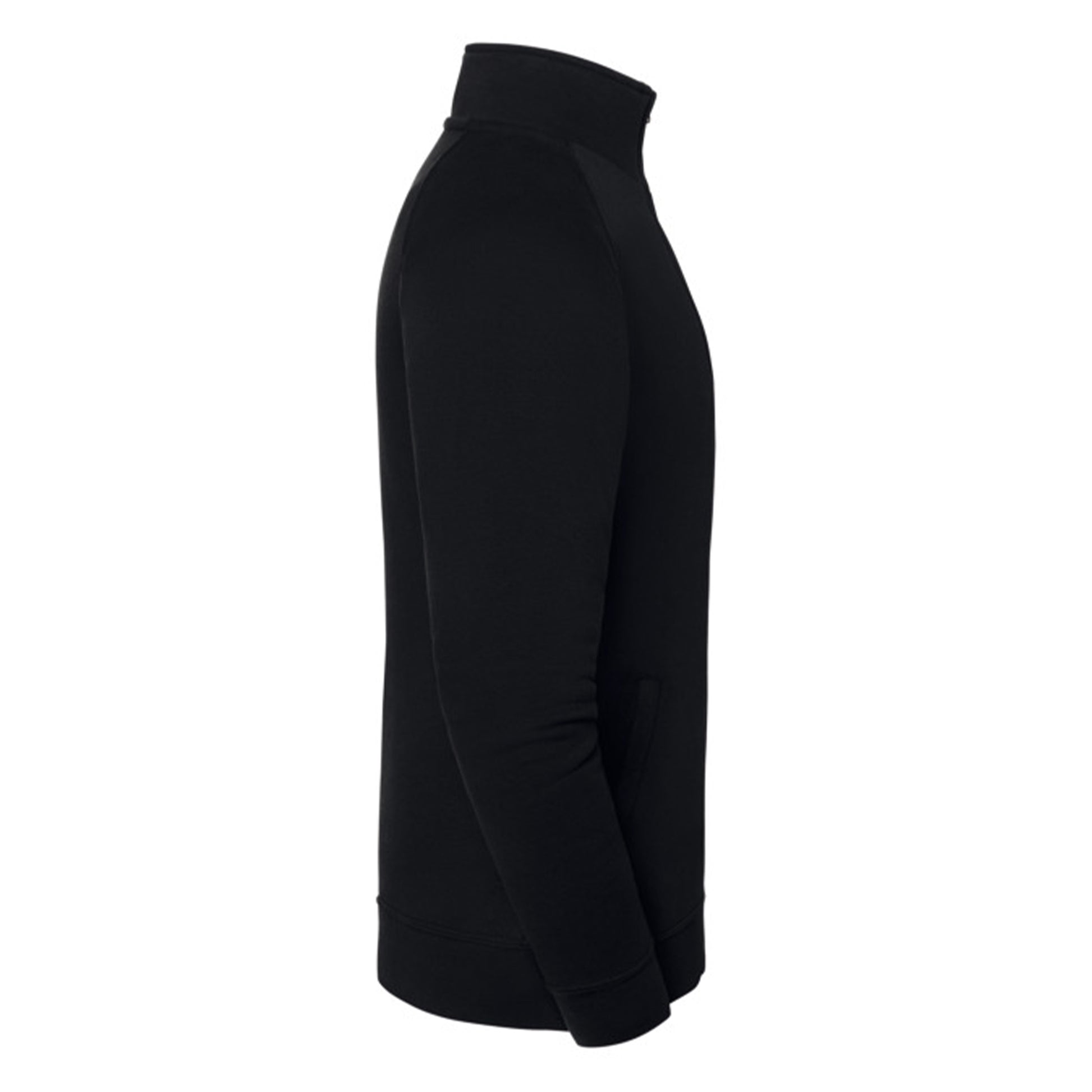Black - Side - Fruit of the Loom Mens Iconic Premium Sweat Jacket