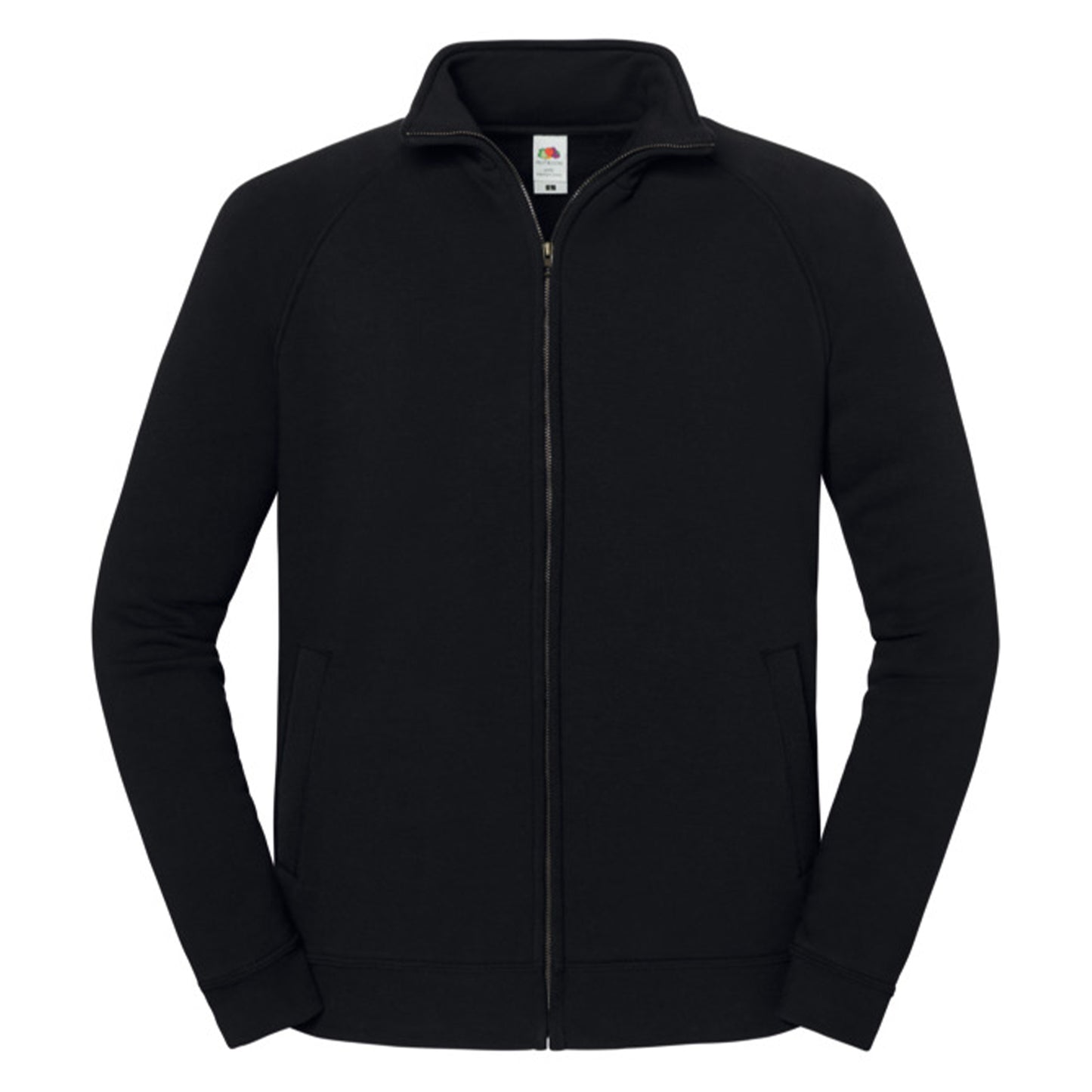 Black - Front - Fruit of the Loom Mens Iconic Premium Sweat Jacket