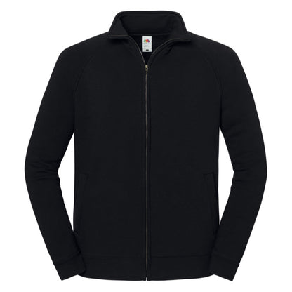 Black - Front - Fruit of the Loom Mens Iconic Premium Sweat Jacket
