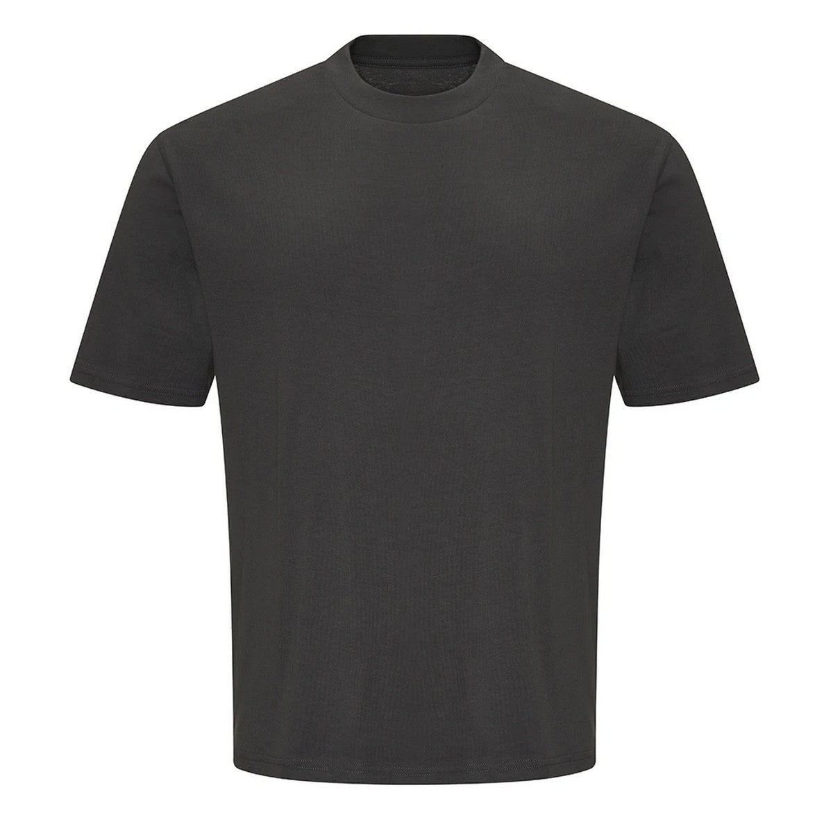 Solid Charcoal - Front - Awdis Mens Heavyweight Boxy T-Shirt
