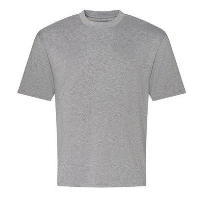Heather Grey - Front - Awdis Mens Heather Heavyweight Boxy T-Shirt