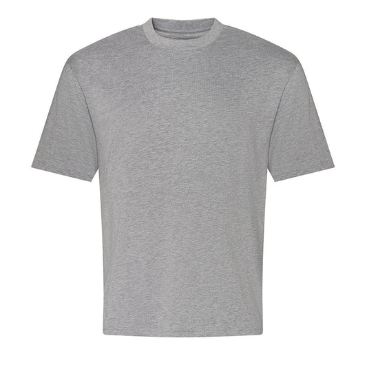 Heather Grey - Front - Awdis Mens Heather Heavyweight Boxy T-Shirt